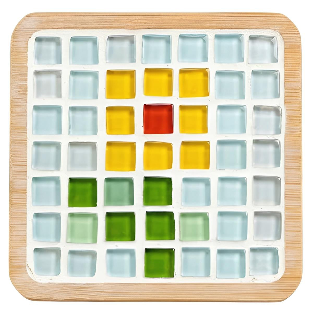 Mosaic Craft Kit for Coasters with Colorful Glass Tiles - view 10
