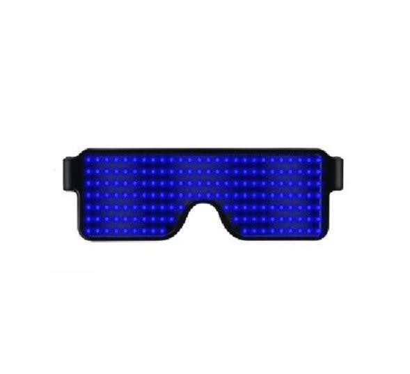 LED Party Glasses with Customizable Light Patterns, Blue
