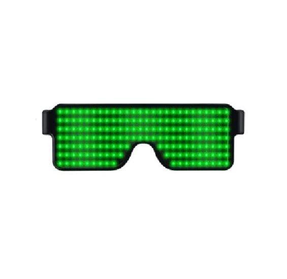 LED Party Glasses with Customizable Light Patterns, Green