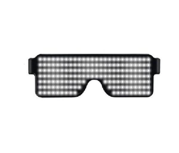 LED Party Glasses with Customizable Light Patterns, White