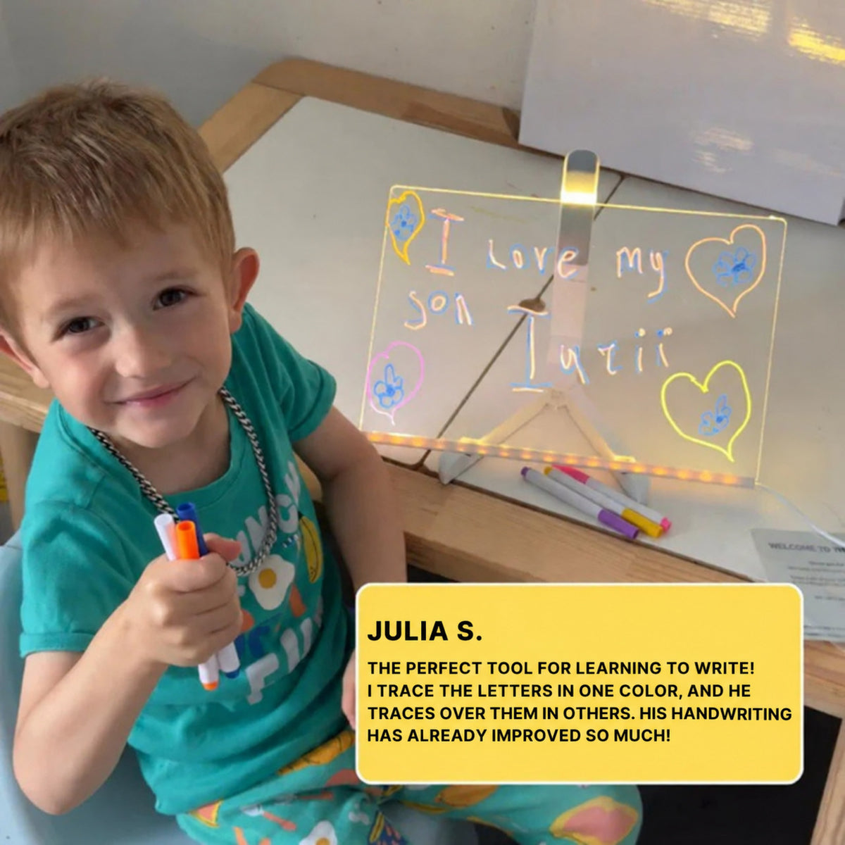 Light Drawing Board with Neon LED Glow Effect - view 7