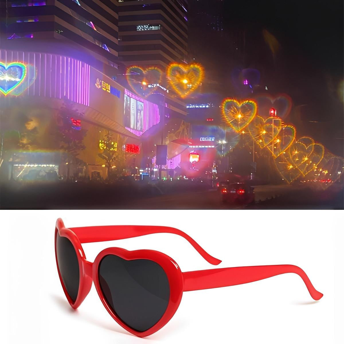 Diffraction Heart Glasses with Light Effect for Events - view 2