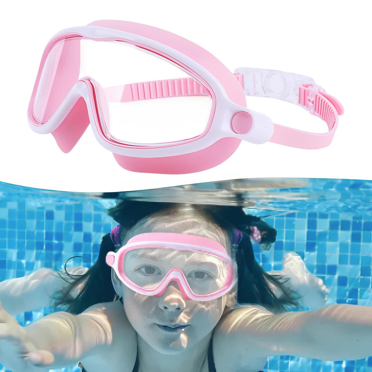 Kids Swim Goggles with Wide-Angle Vision and Anti-Fog Coating - view 6