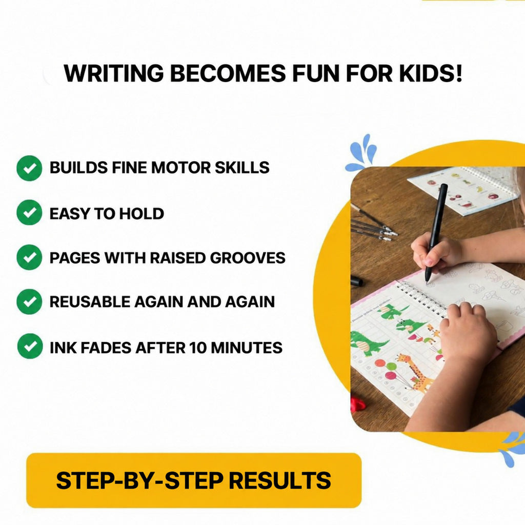 Magic Writing Notebook Set with Reusable Pages for Kids - view 7