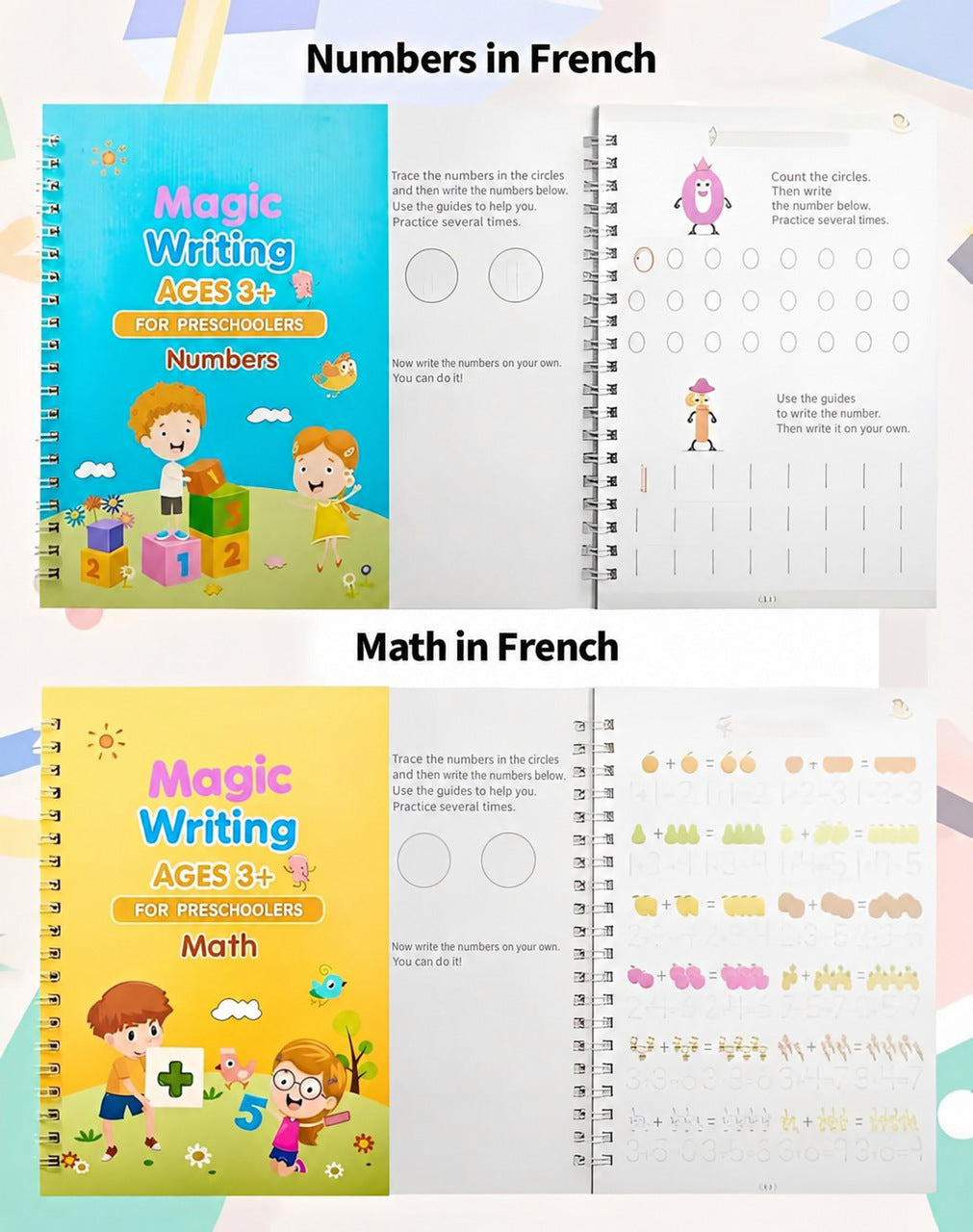 Magic Writing Notebook Set with Reusable Pages for Kids - view 10