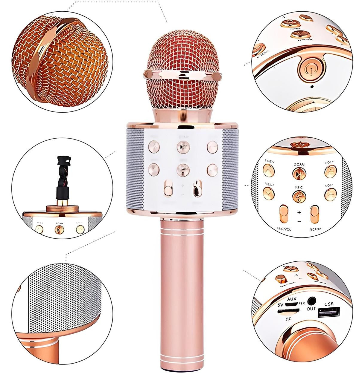 Wireless Karaoke Microphone with Bluetooth Speaker - view 6