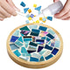 Mosaic Craft Kit for Coasters with Colorful Glass Tiles, Style 1