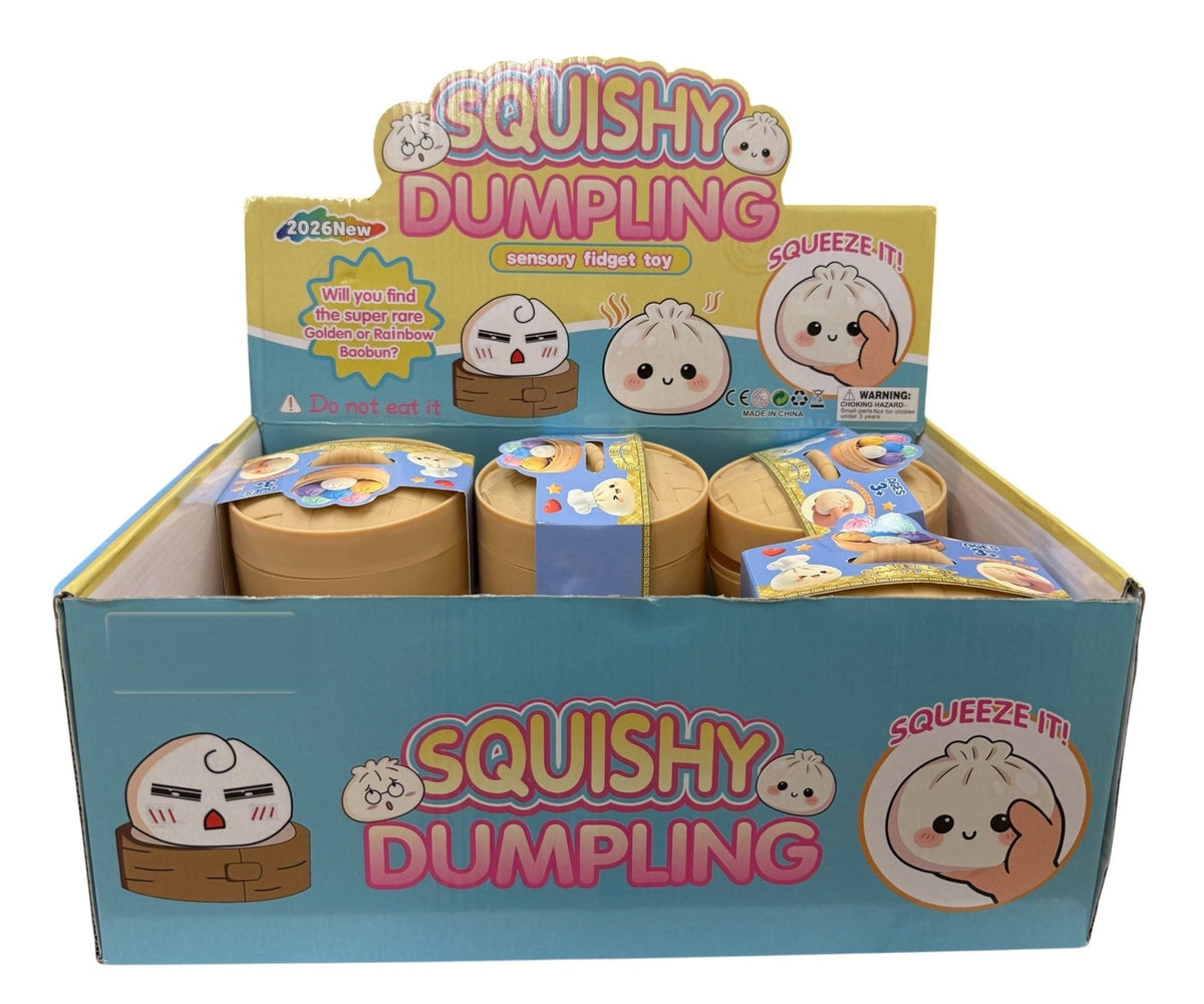 The squishy dumpling retail display case, twelve sealed blind boxes