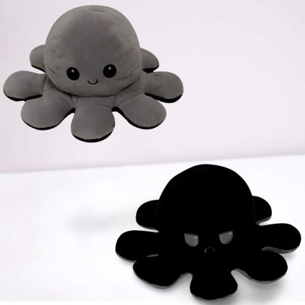 Reversible Octopus Plush with Dual Mood Faces - view 6