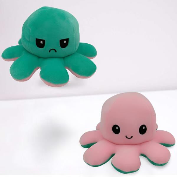 Reversible Octopus Plush with Dual Mood Faces - view 9