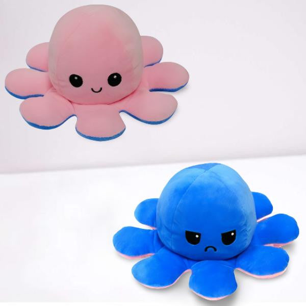 Reversible Octopus Plush with Dual Mood Faces - view 8