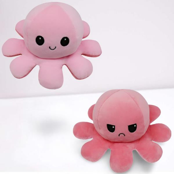 Reversible Octopus Plush with Dual Mood Faces - view 10