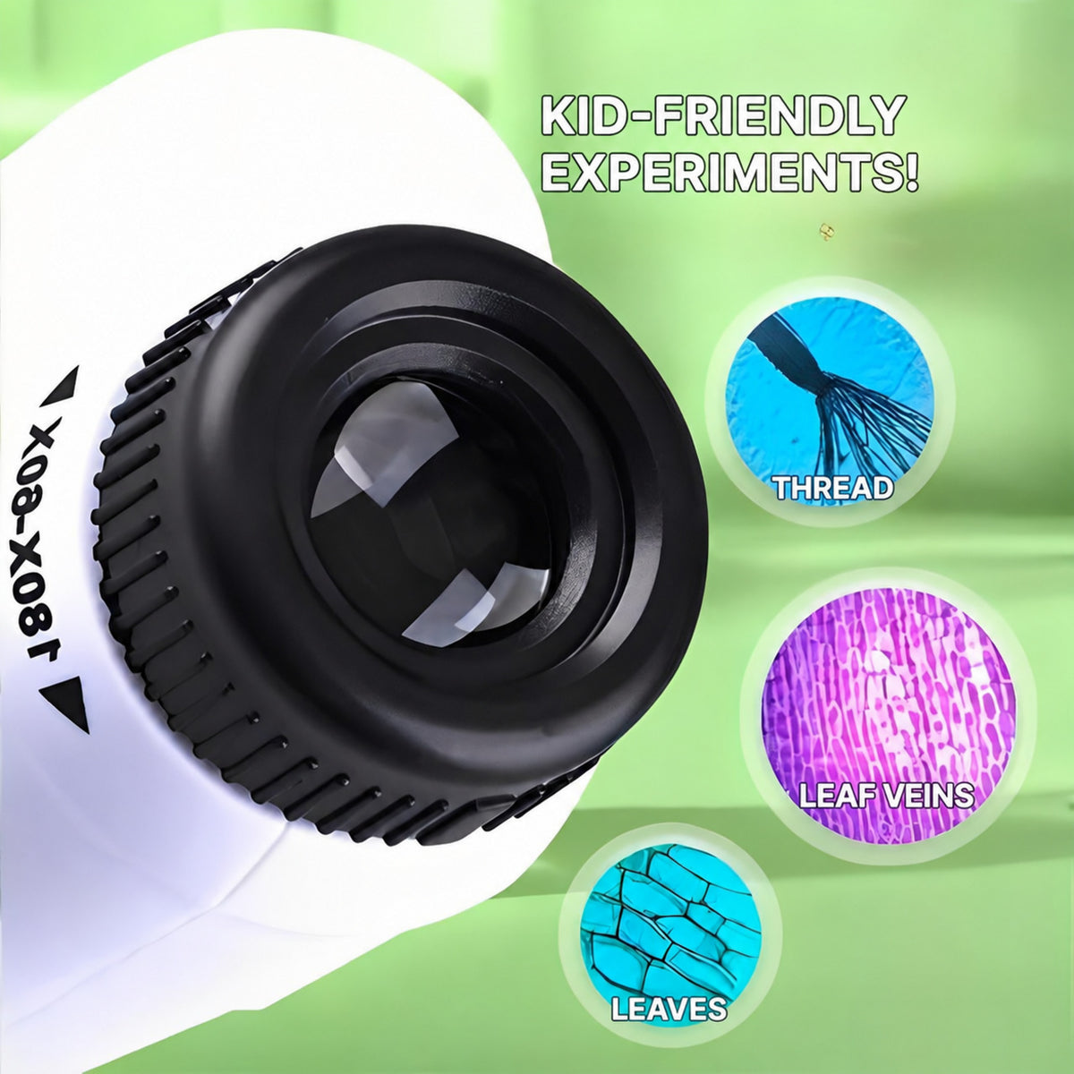 Pocket Microscope for Kids with LED and Zoom 120x - view 3