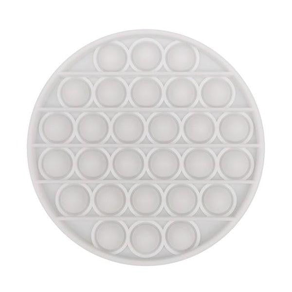 Pop It Strategy Game with Sensory Bubble Popping, White