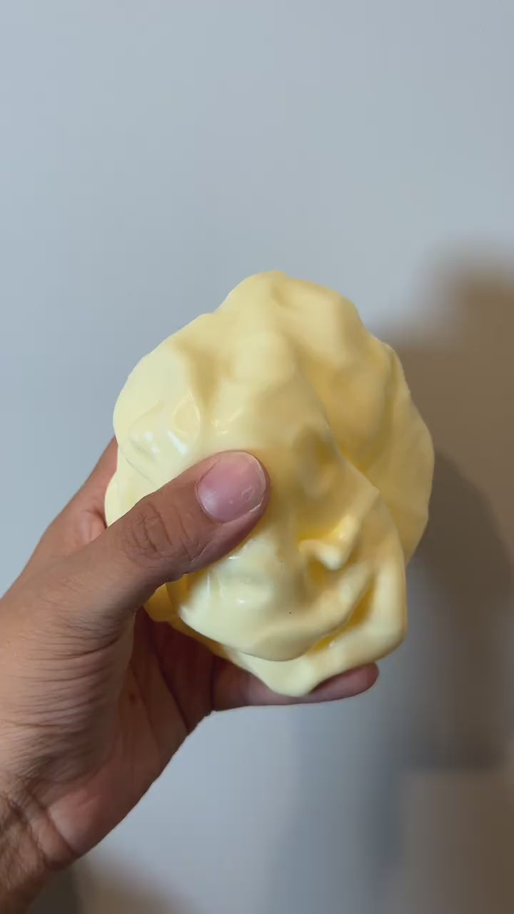 Squeezing the cheese squishy, no bounce back