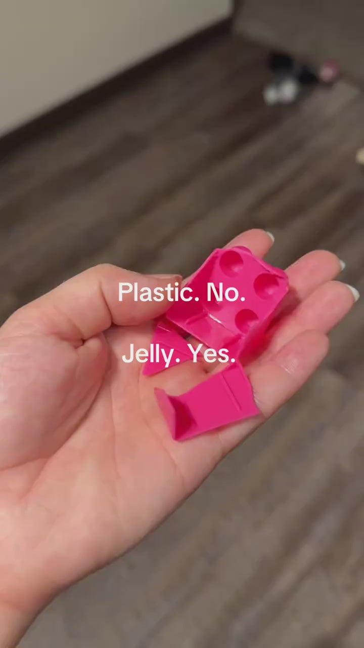 A jelly block on the floor, soft to step on