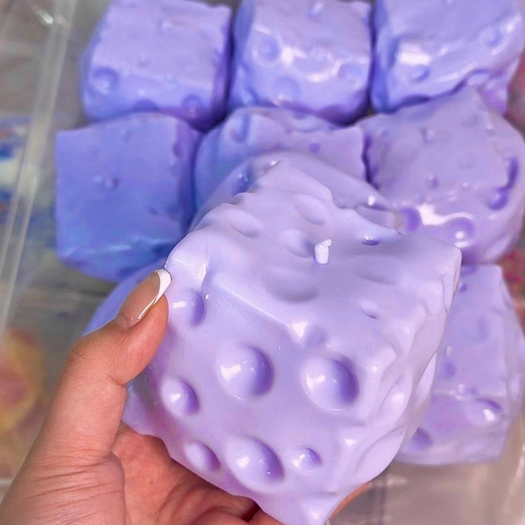 Purple cheese squishy blocks