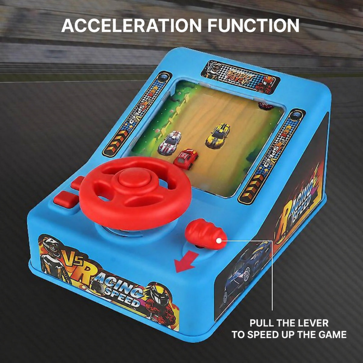 Racing Game Console Toy with Steering Wheel and Sounds - view 7