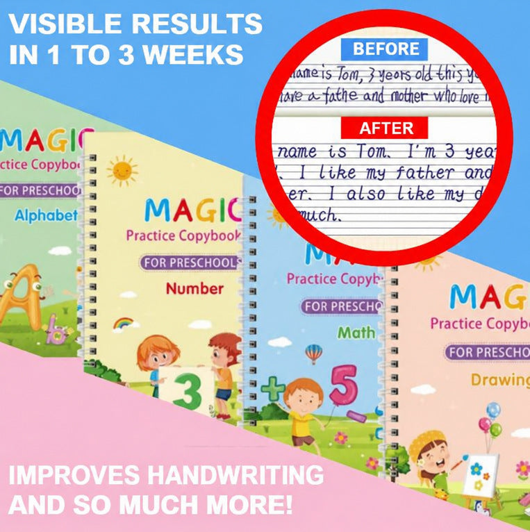 Reusable Magic Copybook with Pen and Refills for Preschoolers - view 6