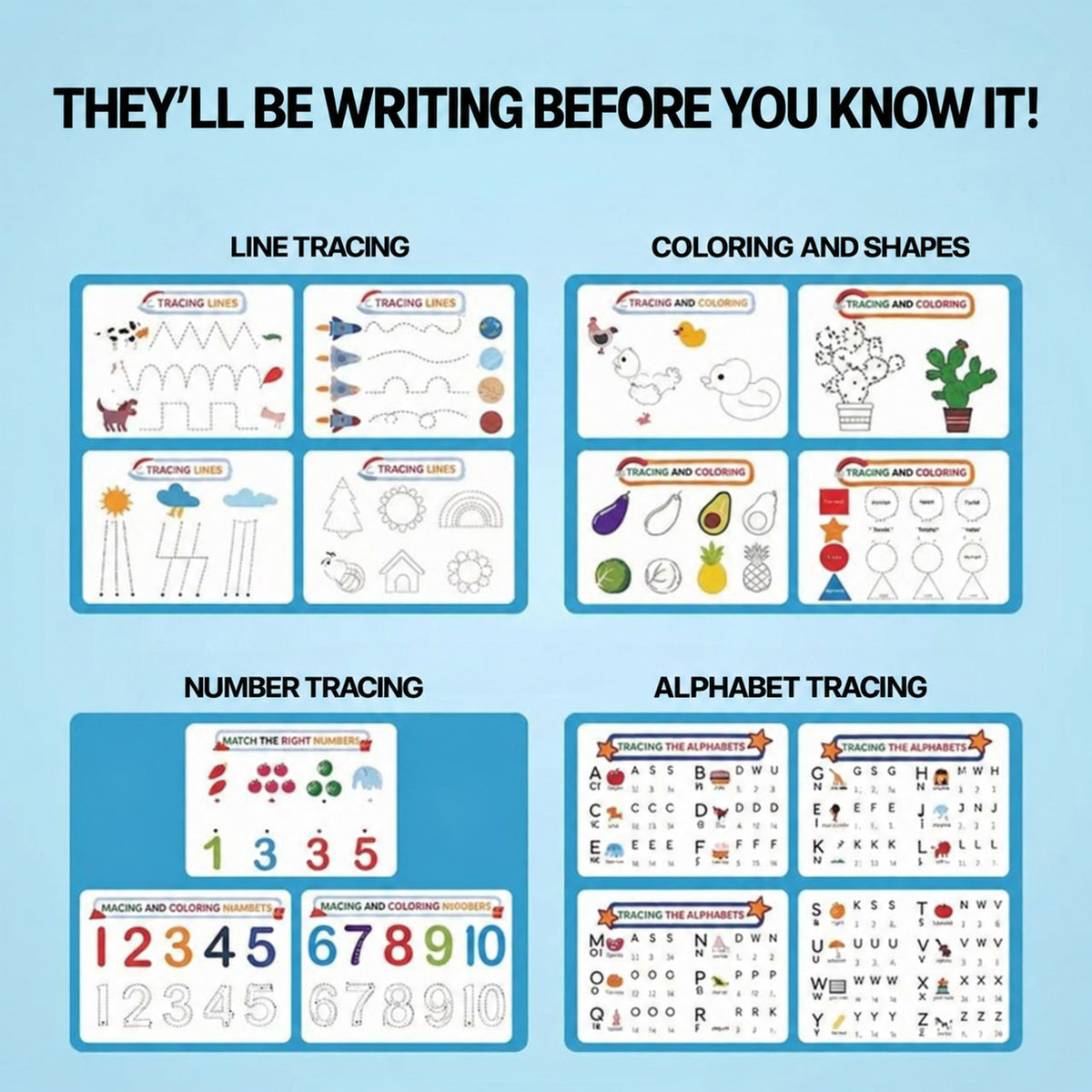 Reusable Preschool Activity Book with 30 Educational Themes - view 2