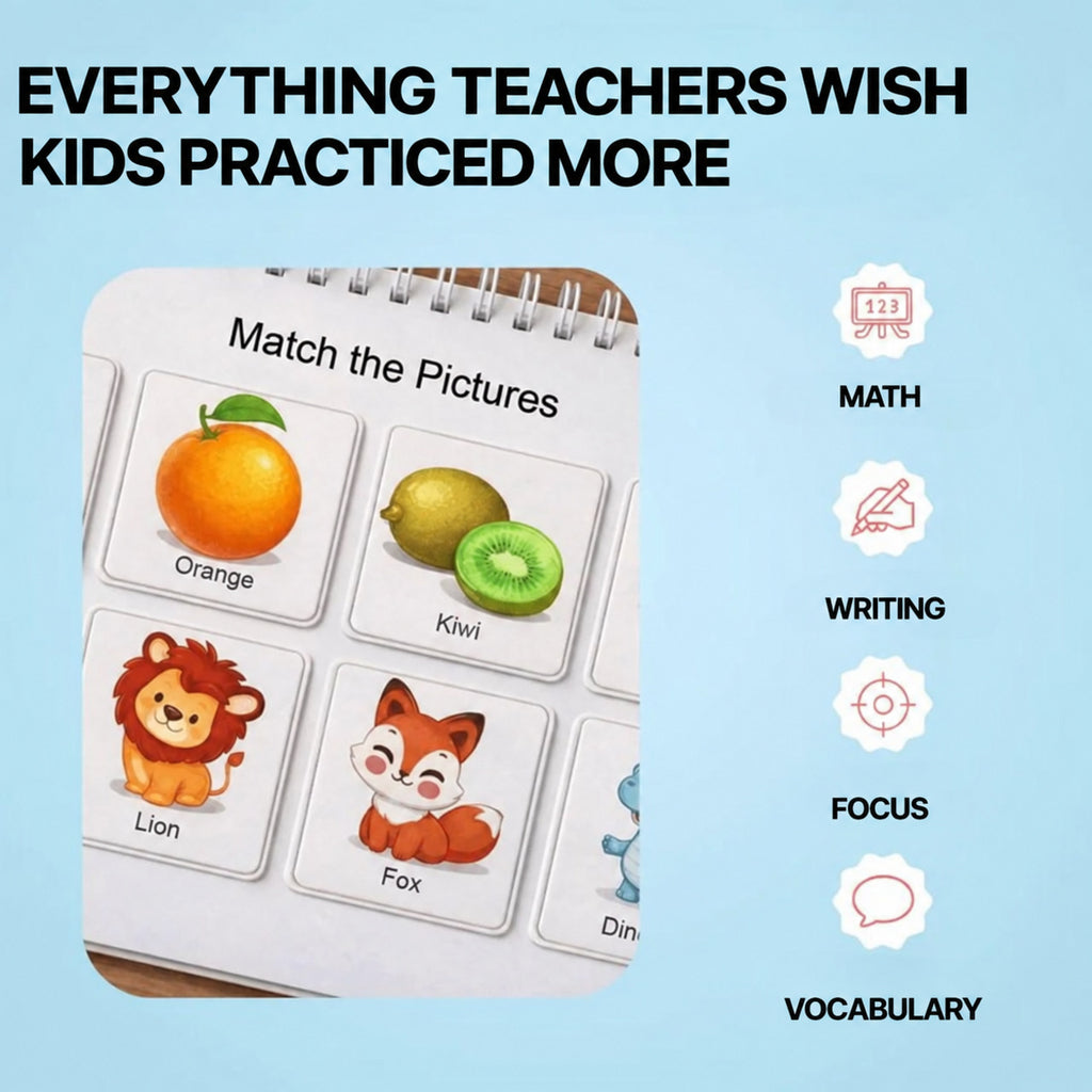Reusable Preschool Activity Book with 30 Educational Themes - view 7