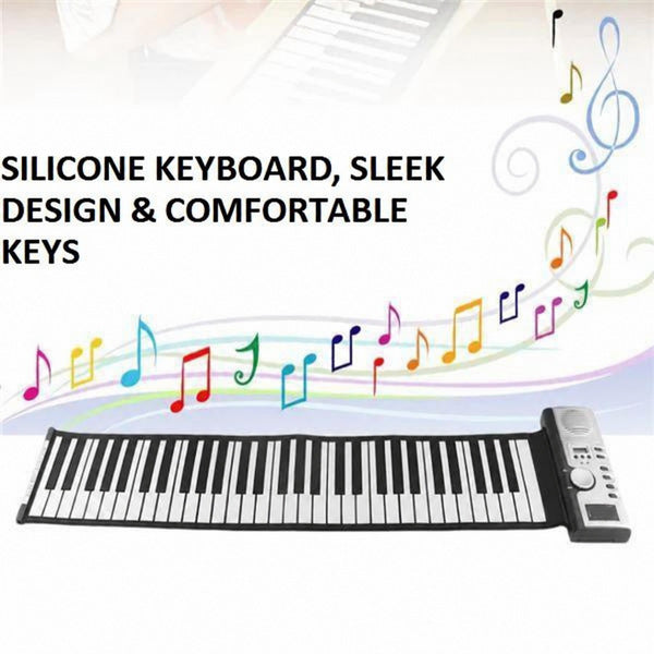 Roll-Up Piano Keyboard with 61 Keys and USB Connection - view 4