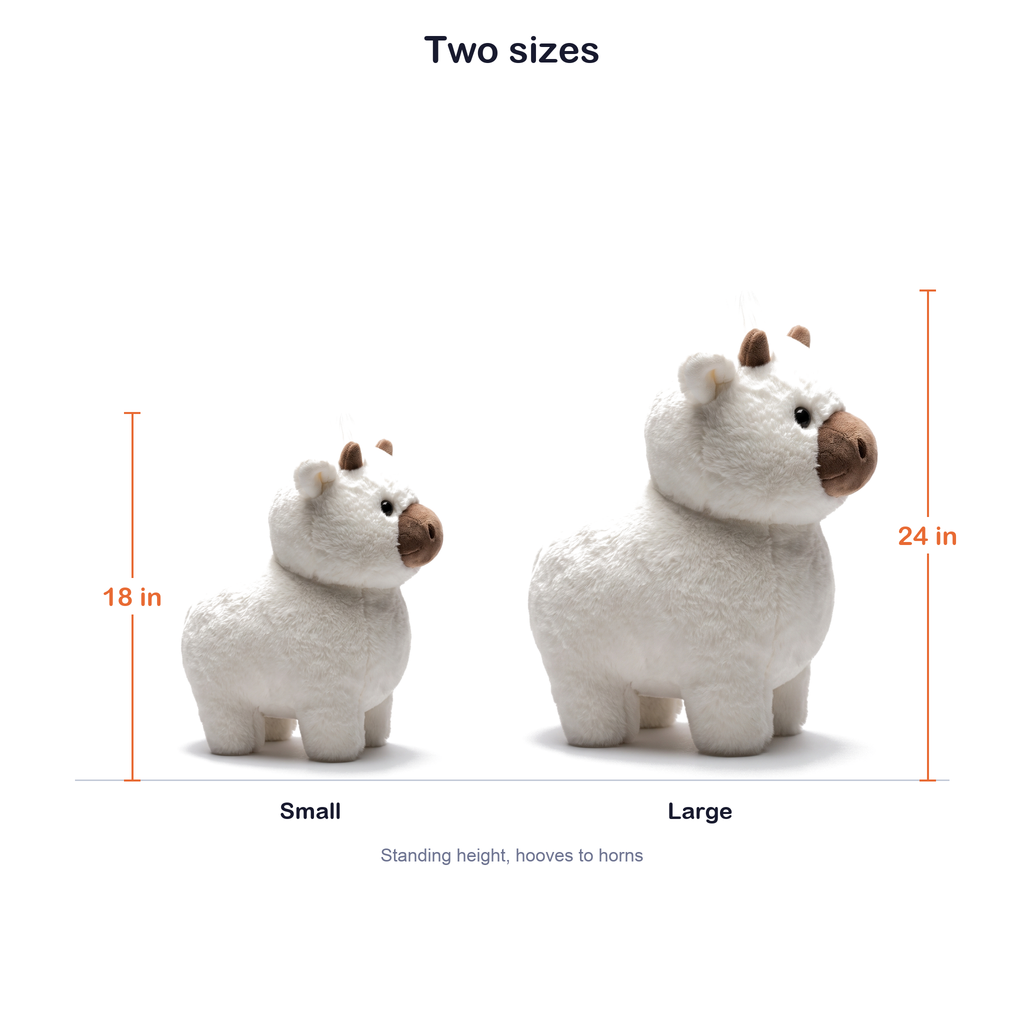 The two sizes side by side, 18 inches and 24 inches standing height