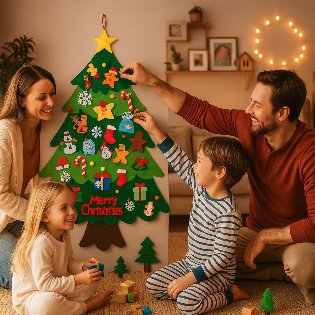 Felt Christmas Tree with 32 Detachable Ornaments - view 8
