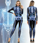 Skeleton Bodysuit Costume with X-Ray Print Design, Women