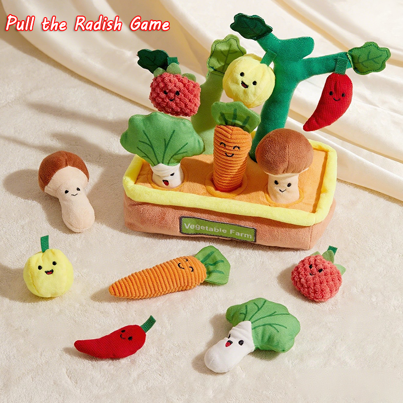 Vegetable Farm Planter version with pull-out carrots and mushrooms