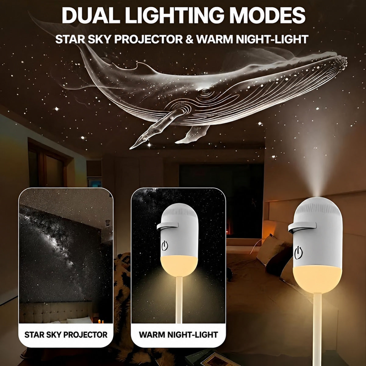 Star Projector Night Light with Interchangeable Films - view 6