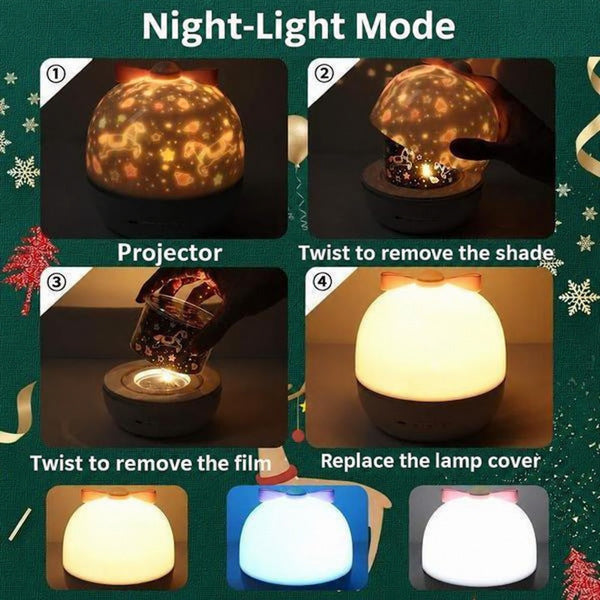 Star Projector Night Light with 6 Film Themes and Rotation - view 5