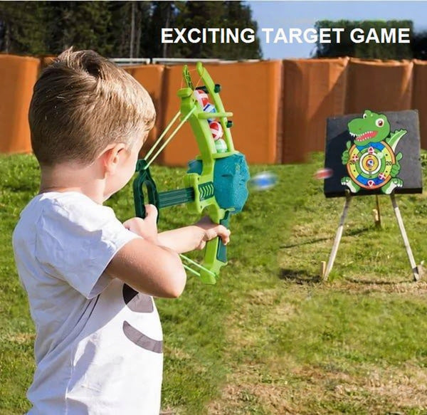 Sticky Ball Dart Set with Dinosaur Target and Bow - view 2