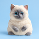 Siamese taba cat squishy with blue eyes