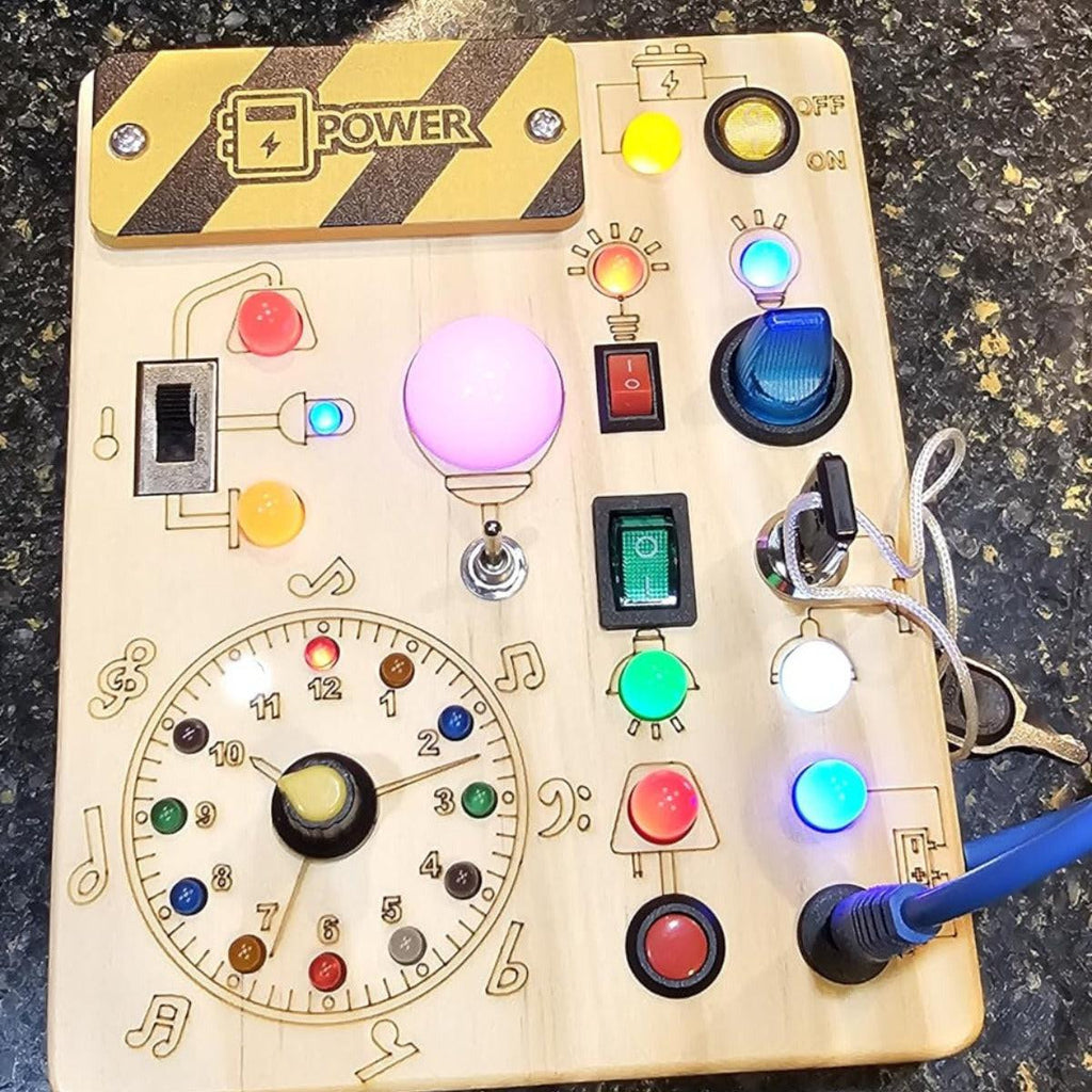 Busy Board with Lights and Switches for Toddlers - view 8