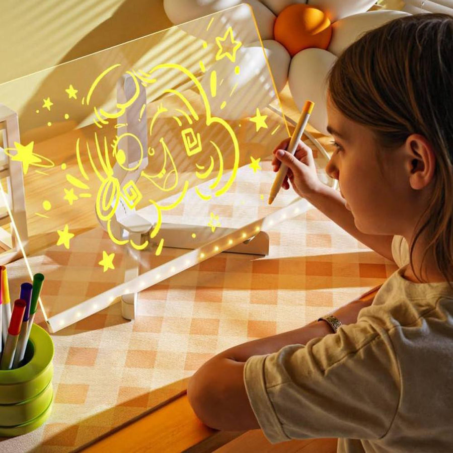 Light Drawing Board with Neon LED Glow Effect - view 2