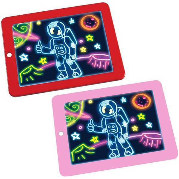 Light-Up Drawing Tablet with 8 Color Effects and Reusable Screen - view 2