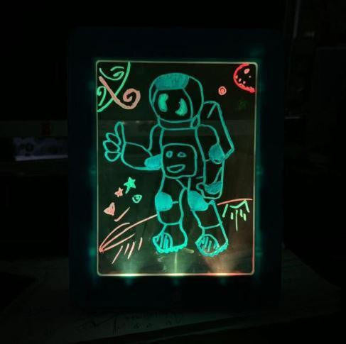 Light-Up Drawing Tablet with 8 Color Effects and Reusable Screen - view 8