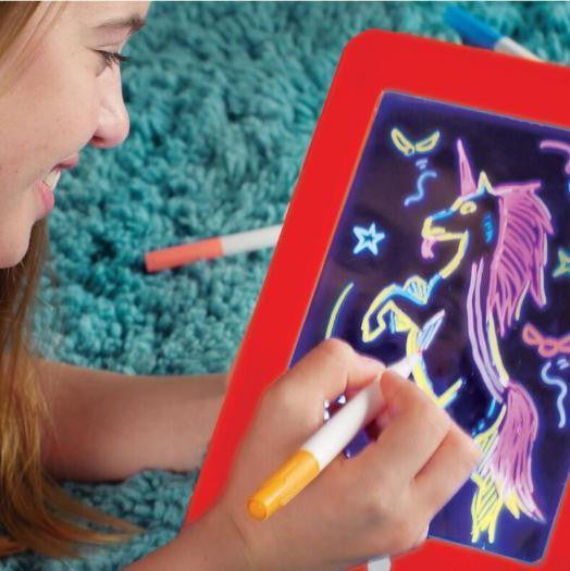 Light-Up Drawing Tablet with 8 Color Effects and Reusable Screen - view 5