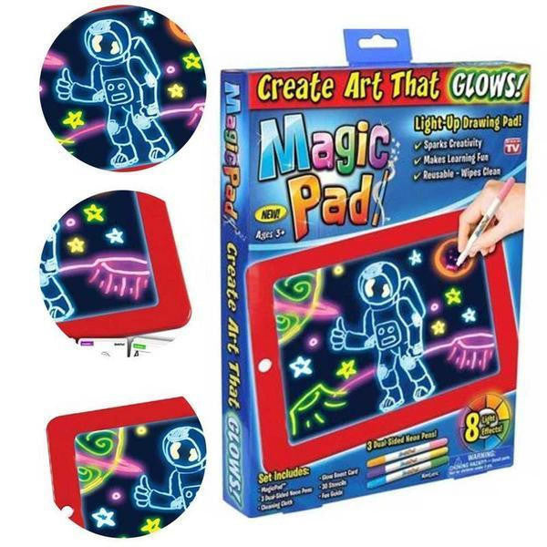 Light-Up Drawing Tablet with 8 Color Effects and Reusable Screen - view 3