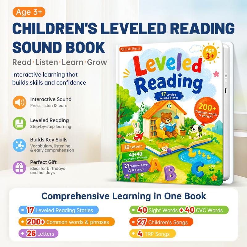 What is inside the talking phonics book: 17 stories, 26 letters, 27 songs