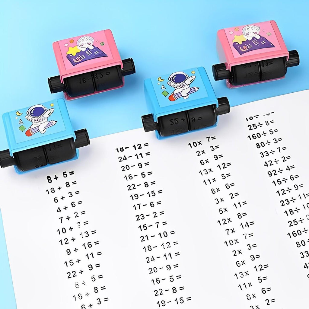 Math Stamp Roller with Rotating Exercises for Kids - view 2