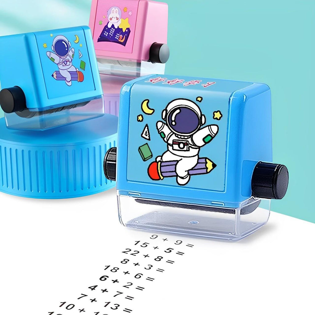 Math Stamp Roller with Rotating Exercises for Kids - view 9