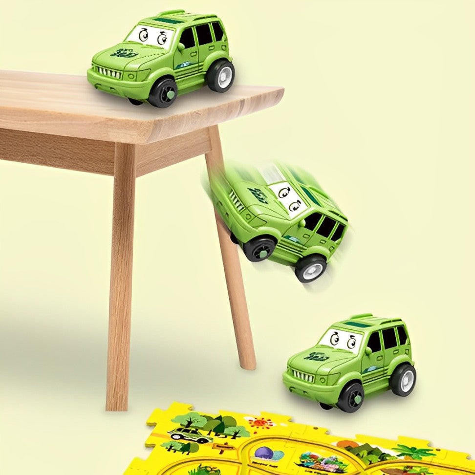 Puzzle Track Car Mat with Modular Road Sections - view 9