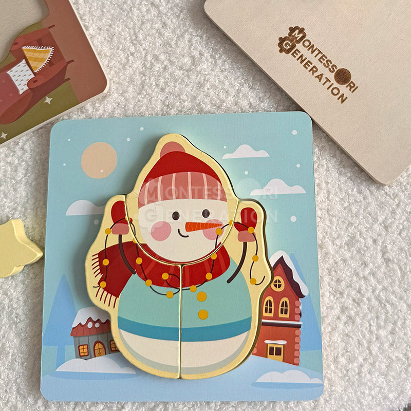 Montessori Toddler Xmas Puzzles