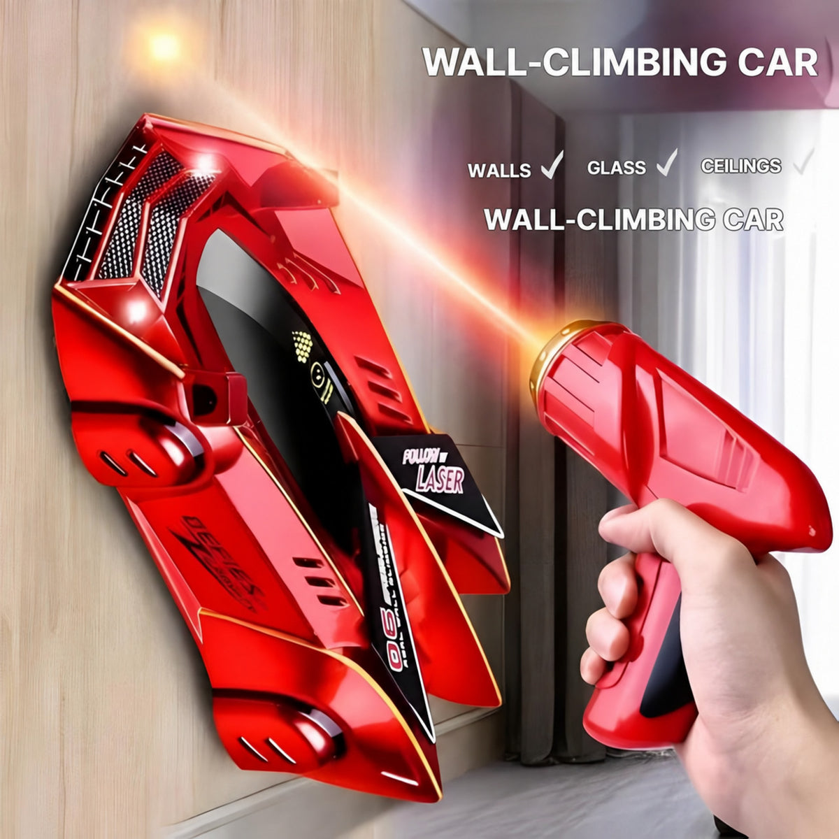 Wall Climbing RC Car with Laser Remote Control - view 2