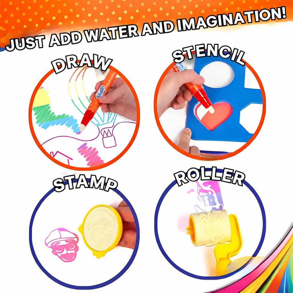 Water Drawing Mat with Educational Border and Accessories - view 2