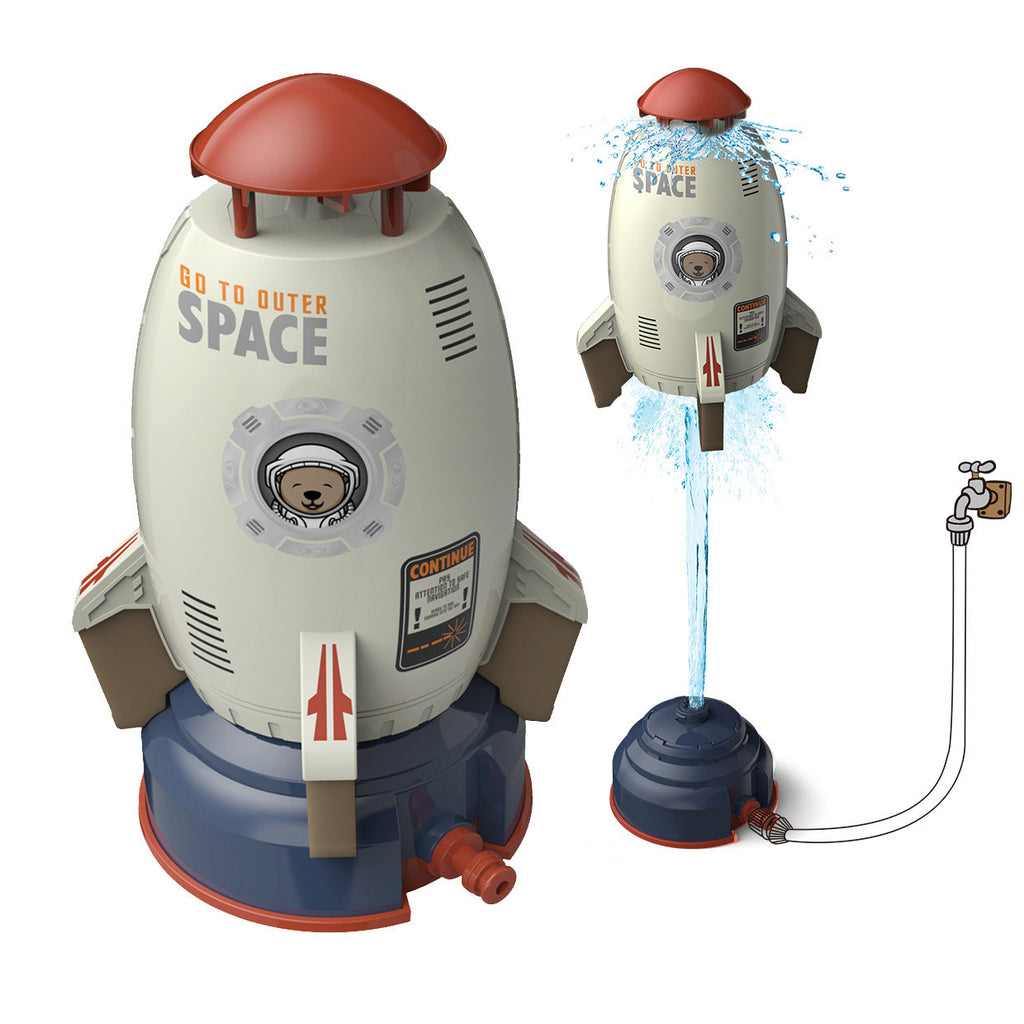 Water Rocket Launcher Toy with Adjustable Launch Base, White