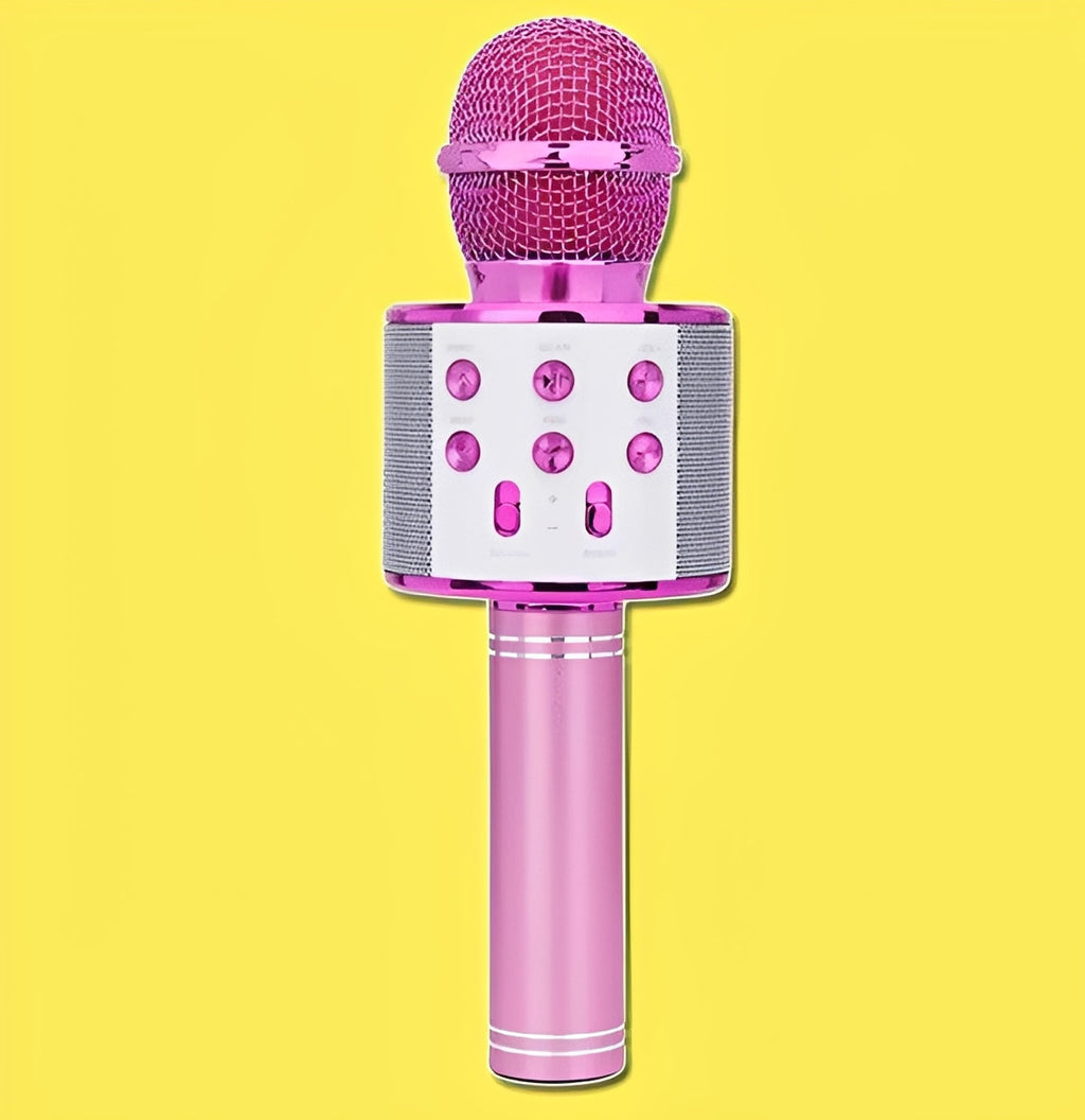 Wireless Karaoke Microphone with Bluetooth Speaker, Pink