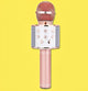 Wireless Karaoke Microphone with Bluetooth Speaker, Rose Gold